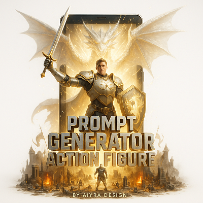 Gambar produk untuk generator prompt action figure